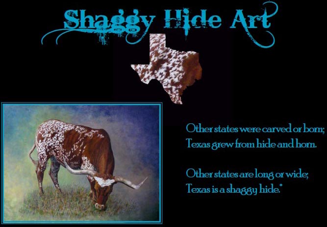Shaggy Hide Art: Paintings of longhorn cows